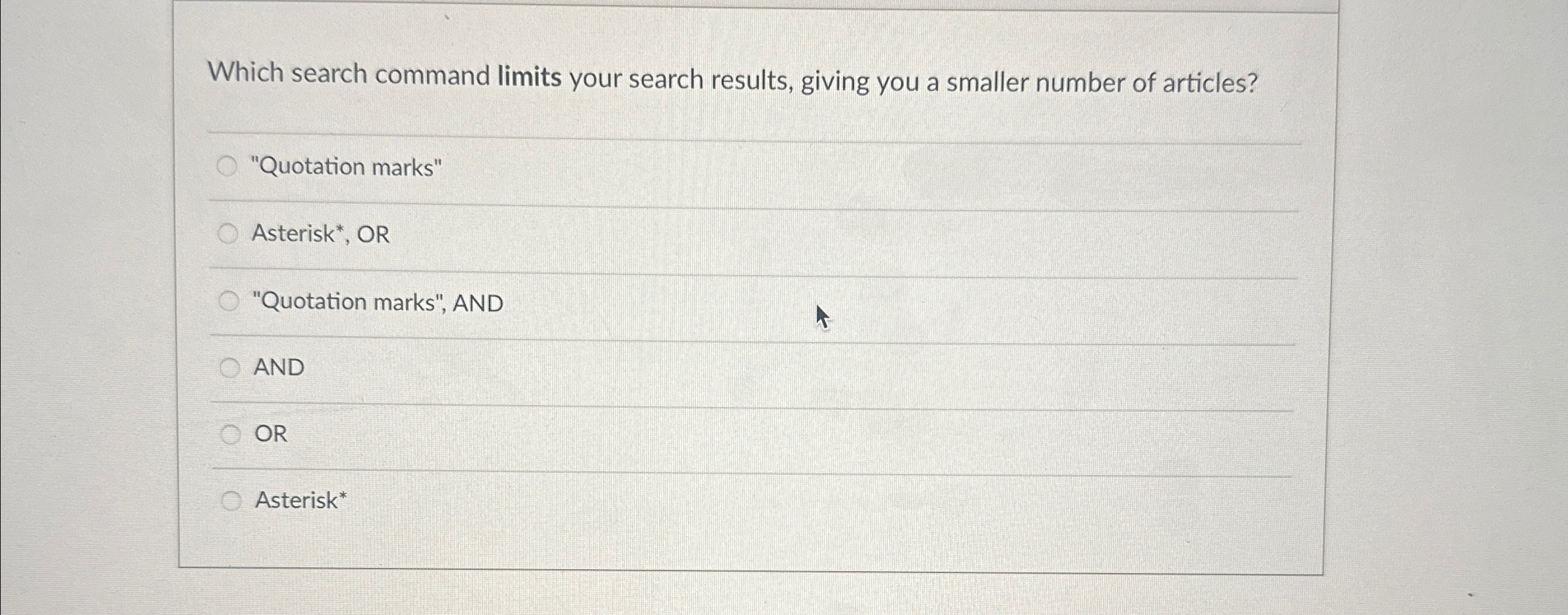 Which search command limits your search results,