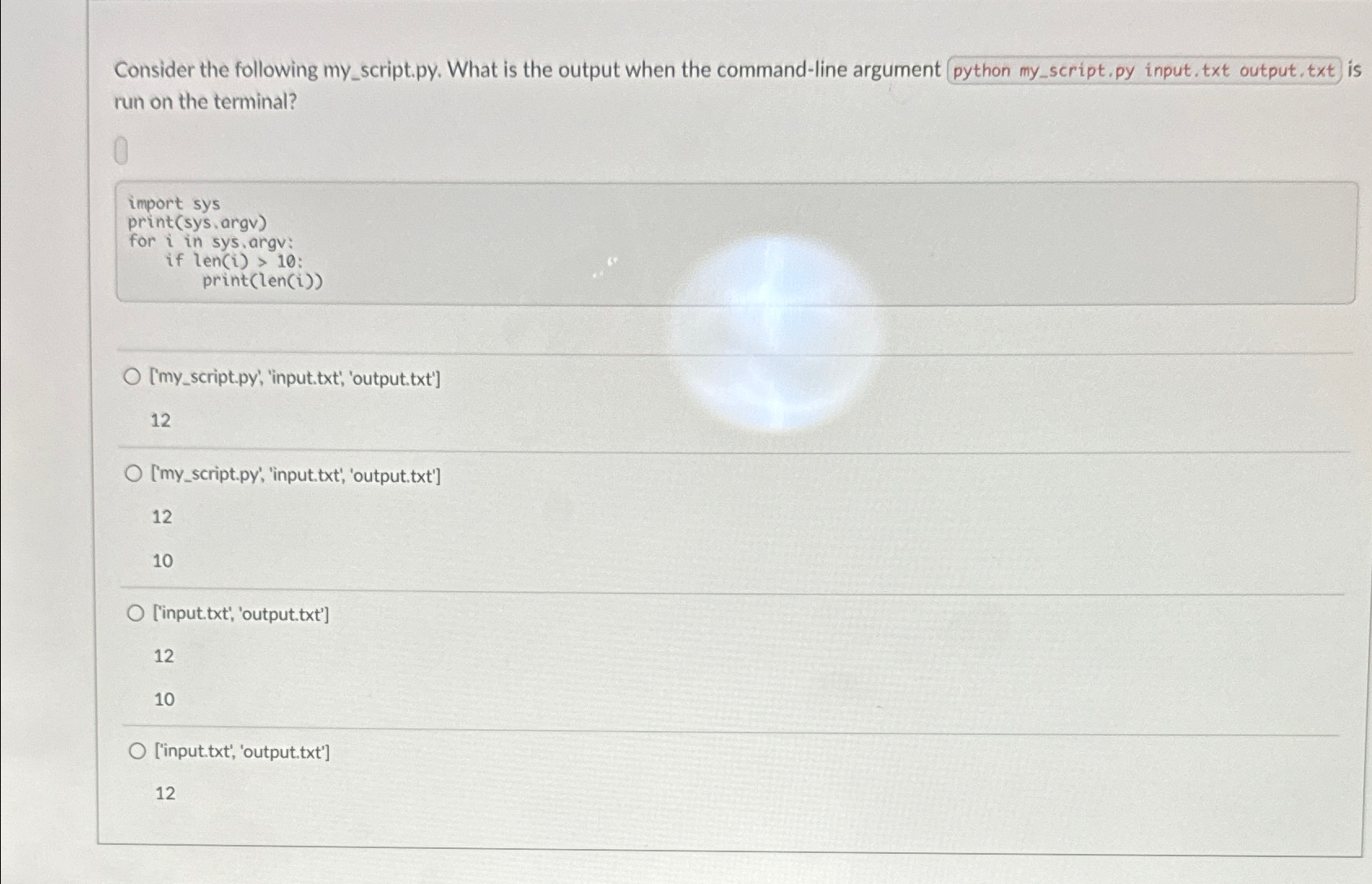 Consider the following my _ script.py . What is