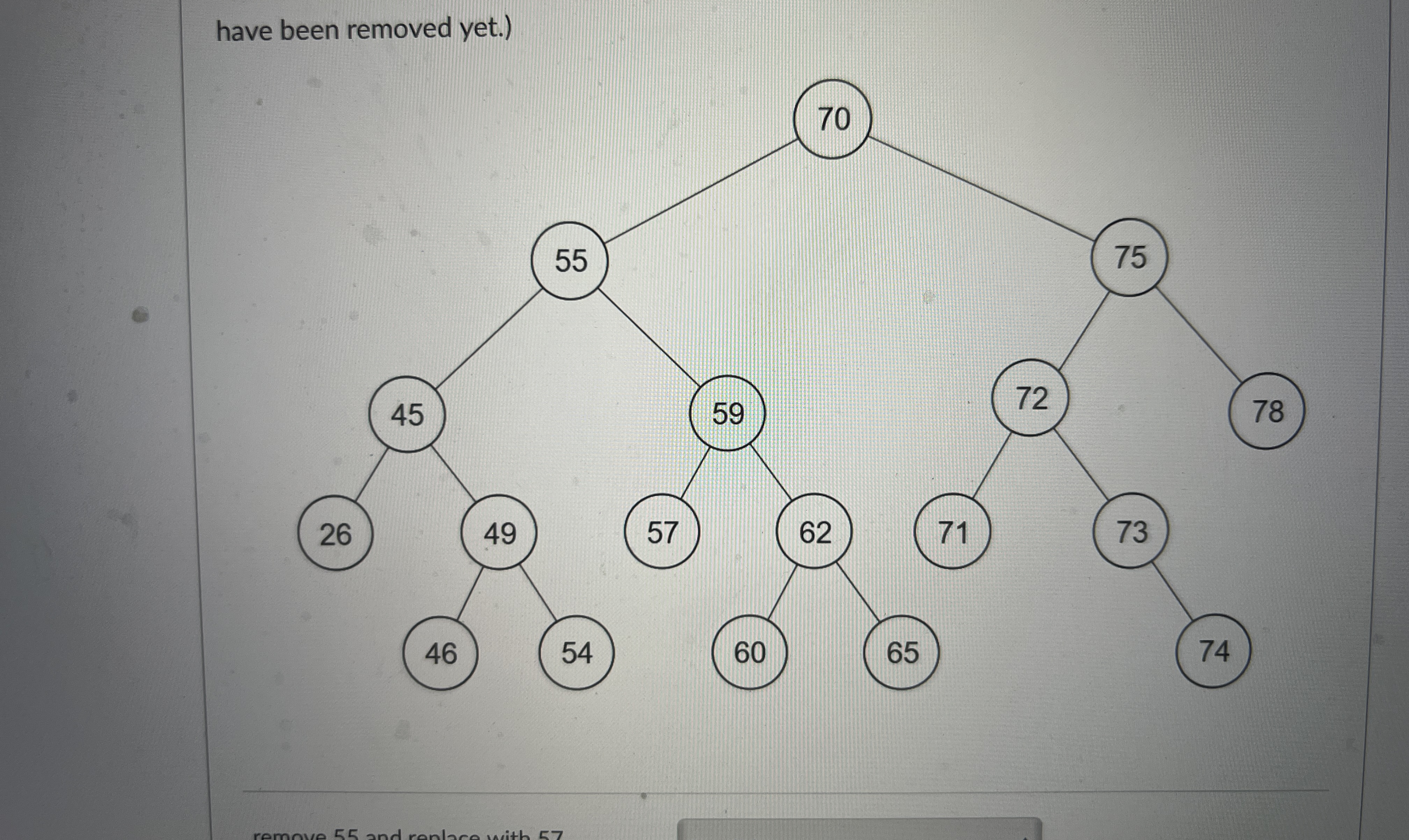 Use the binary search tree below and evaluate how