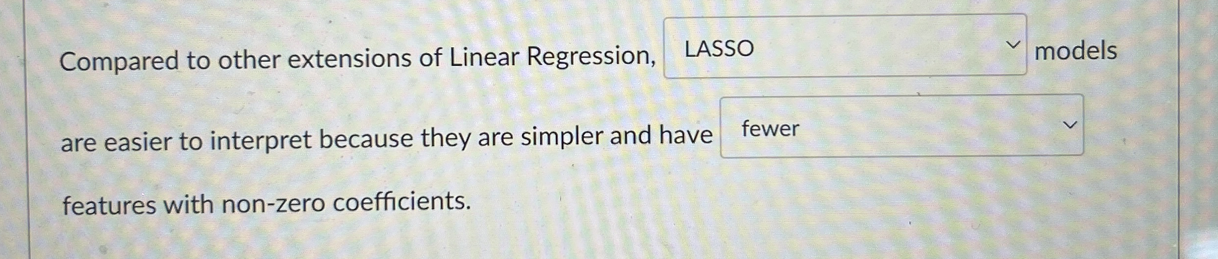 Compared to other extensions of Linear