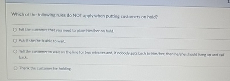 Which of the following rules do NOT apply when