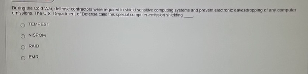 During the Cold War, defense contractors were