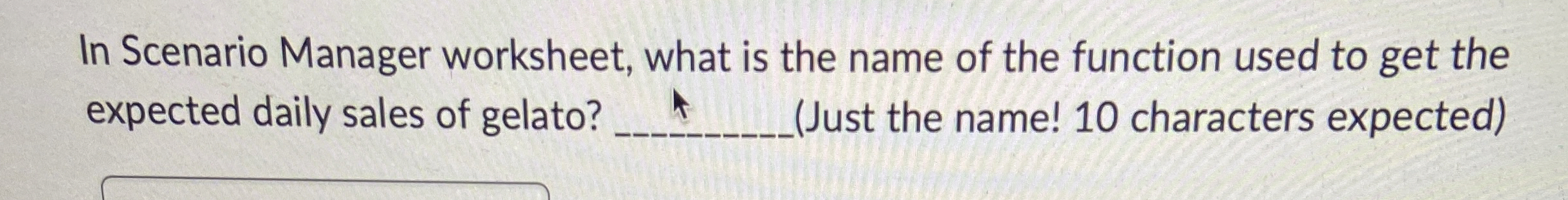 In Scenario Manager worksheet, what is the name