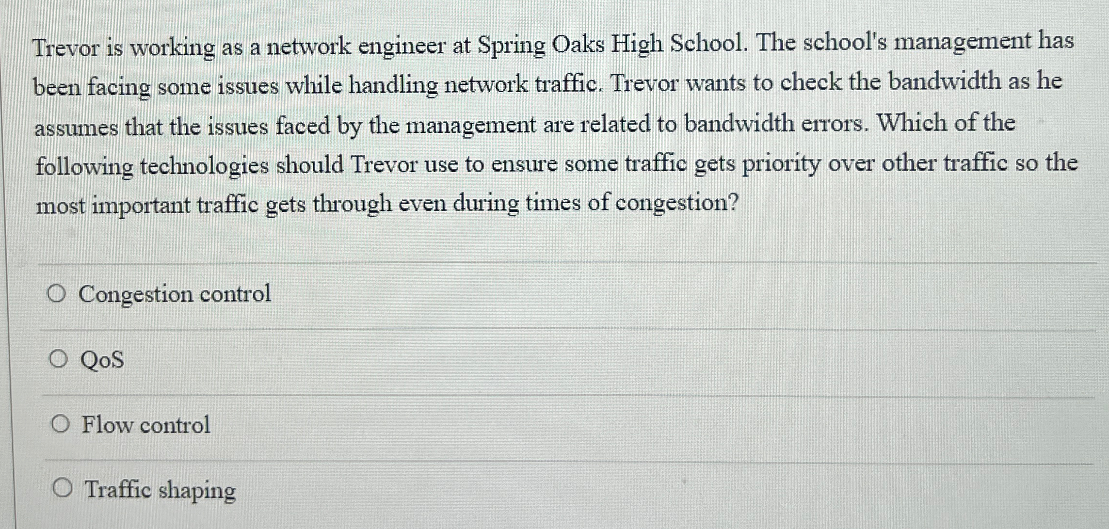 Trevor is working as a network engineer at Spring