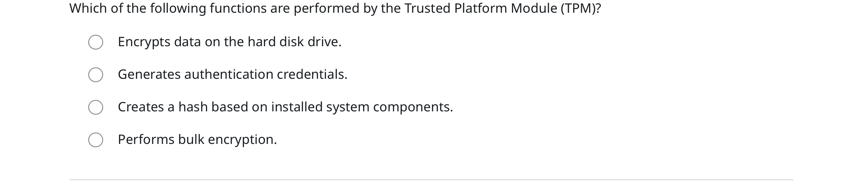 Which of the following functions are performed by
