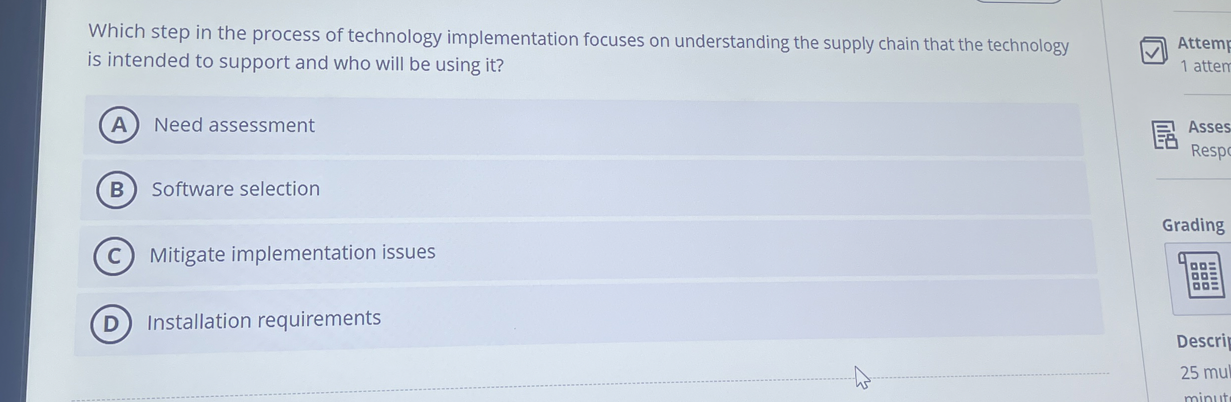 Which step in the process of technology