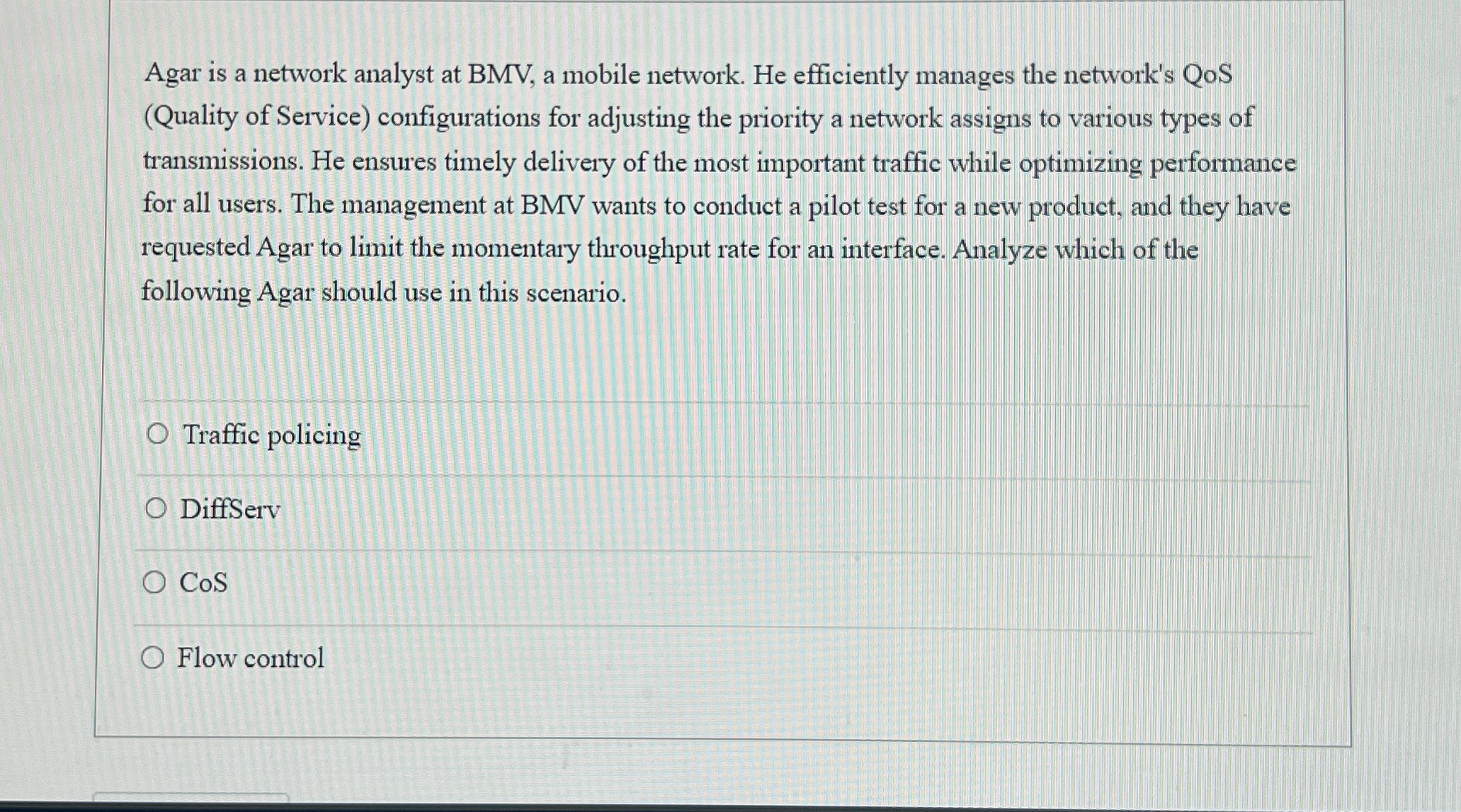 Agar is a network analyst at BMV , a mobile