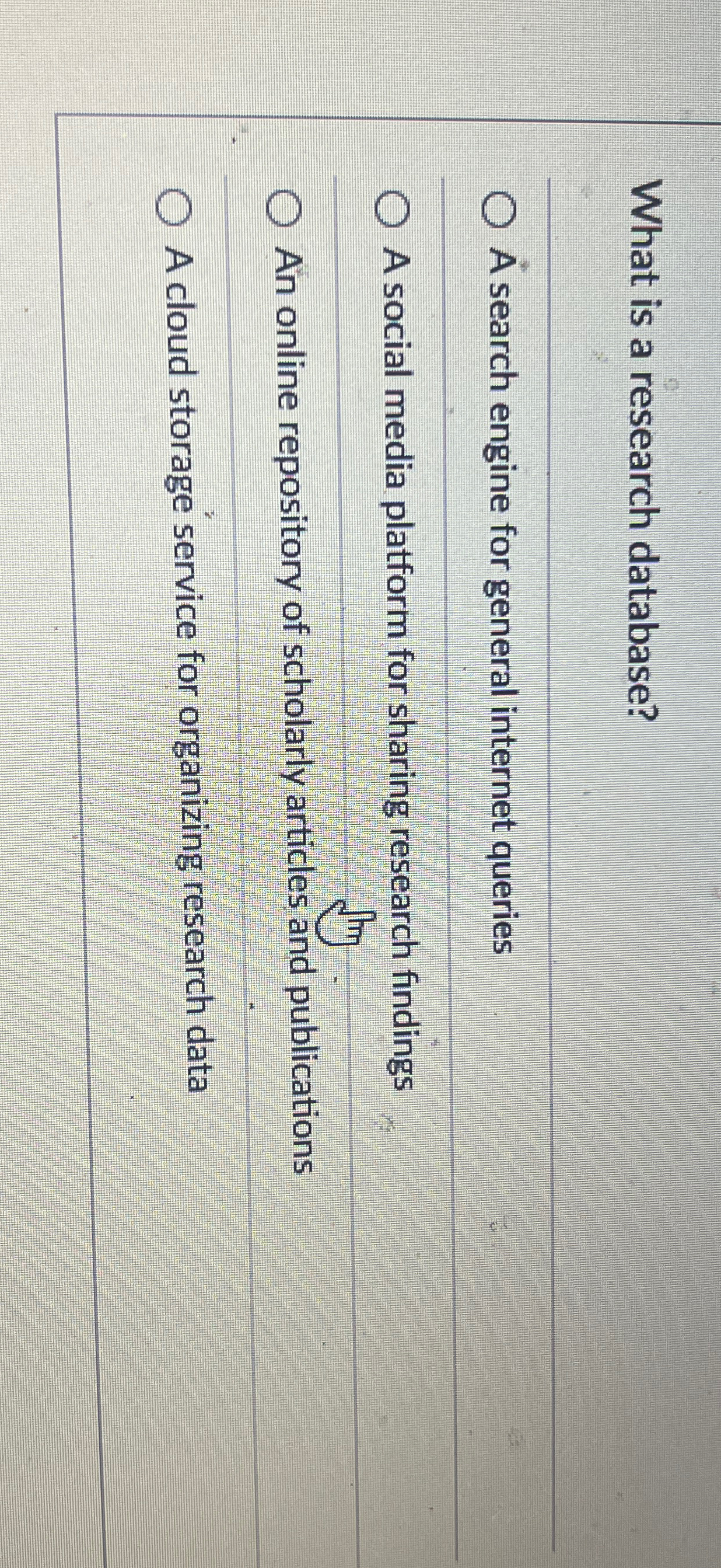 What is a research database? A search engine for