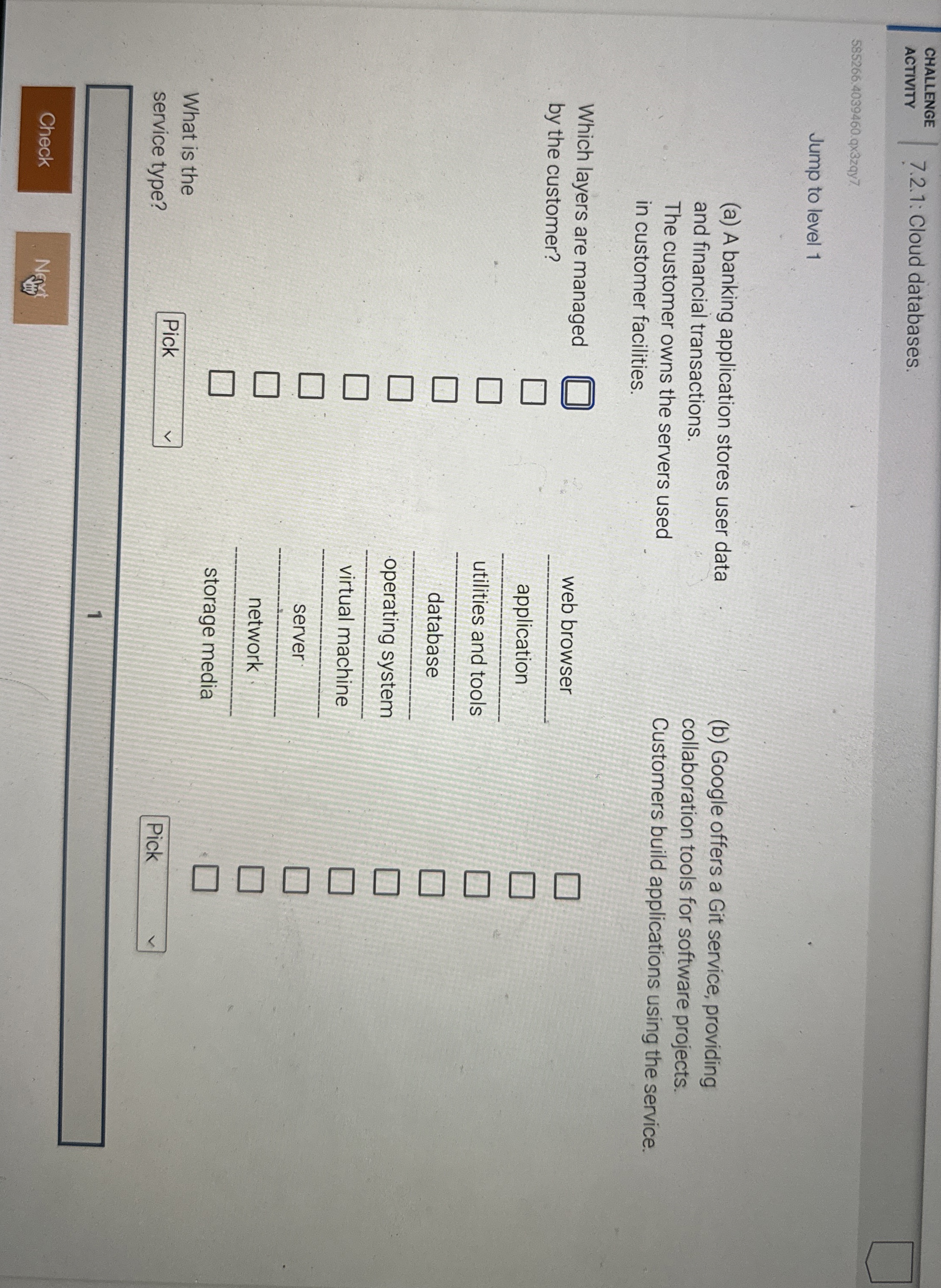 CHALLENGE ACTIVITY 7 . 2 . 1 : Cloud databases. 5