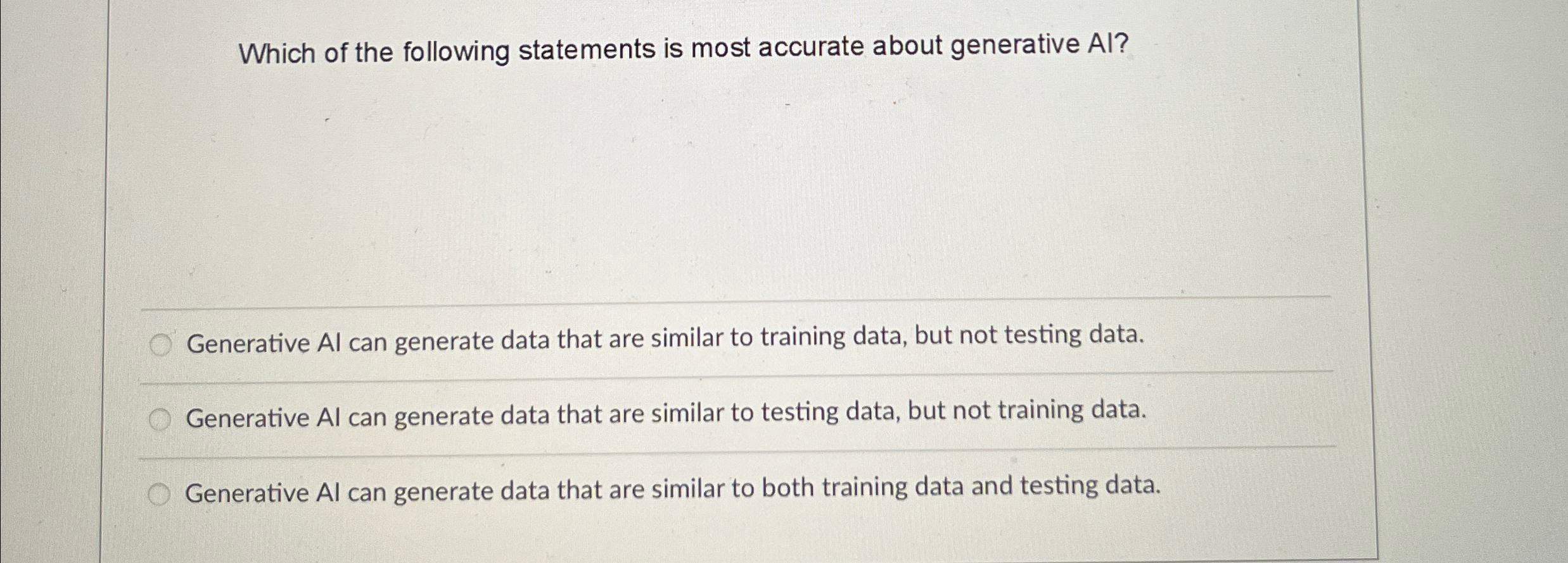 Which of the following statements is most