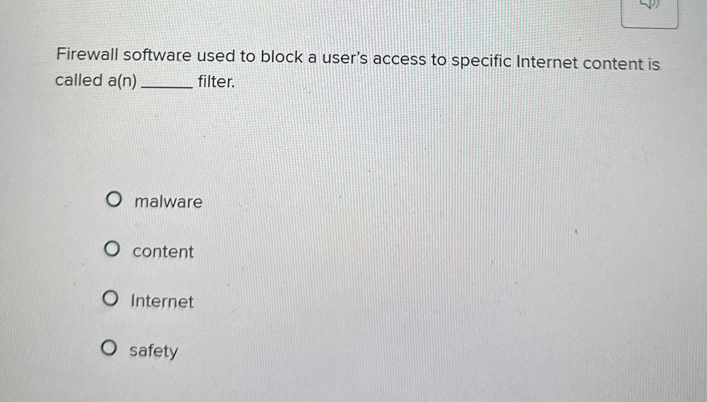 Firewall software used to block a user's access