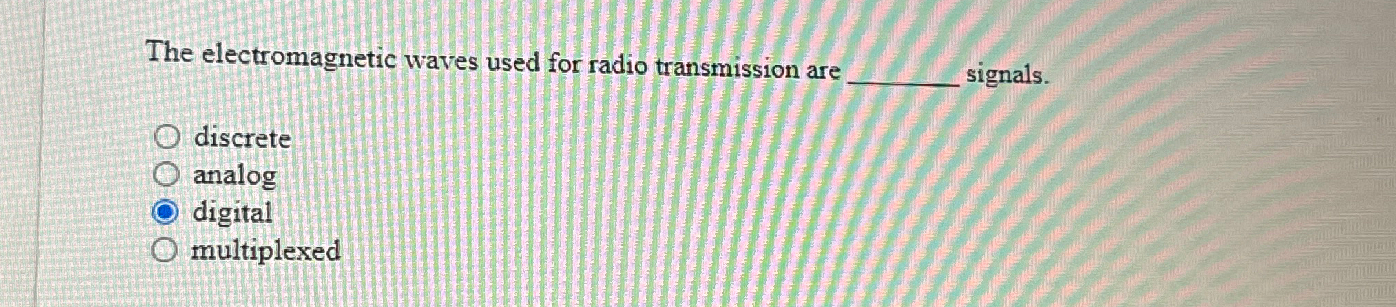 The electromagnetic waves used for radio
