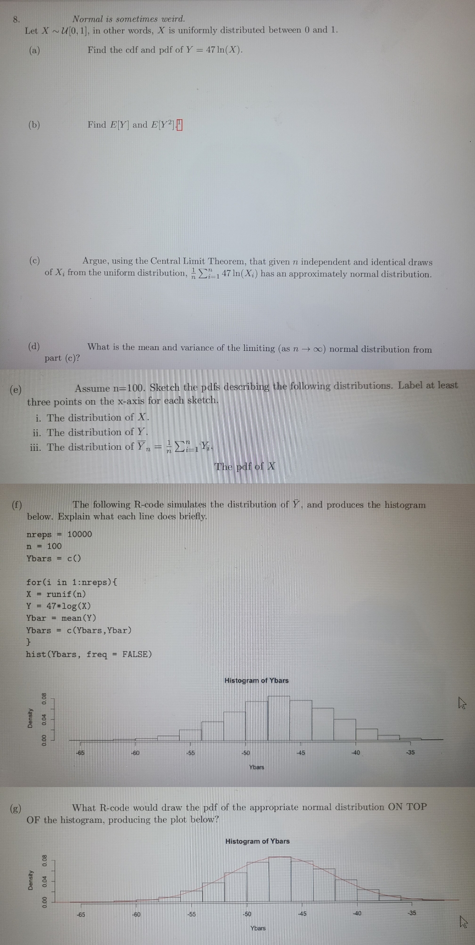 EQ 8 : Only do parts e , f & g . Please only