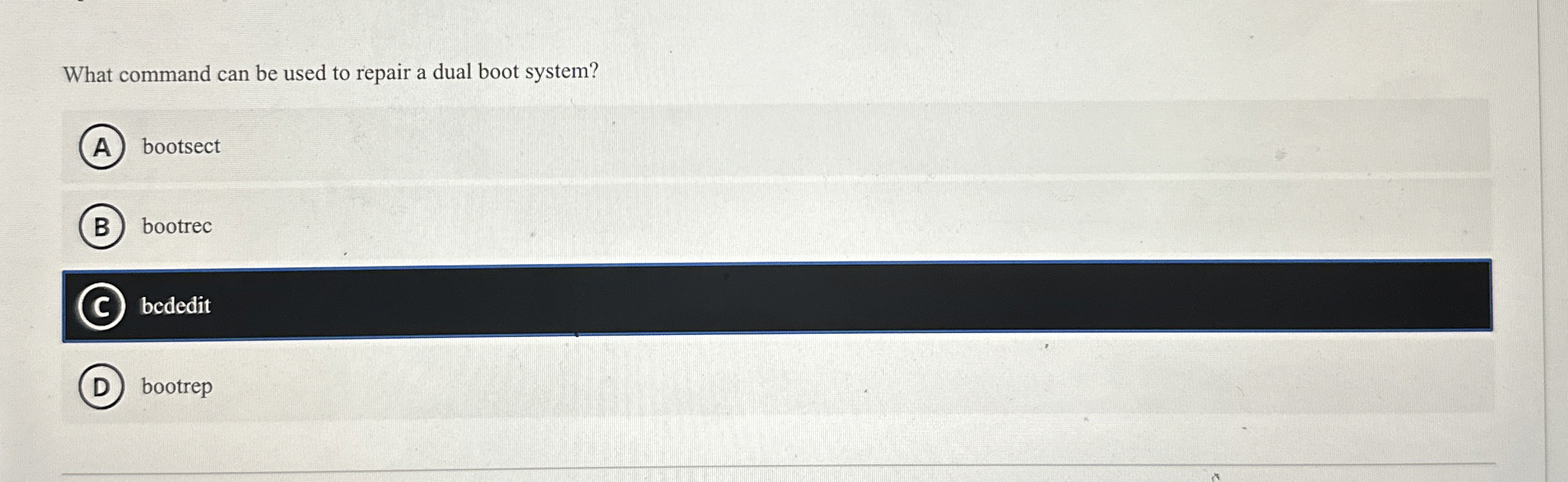 What command can be used to repair a dual boot