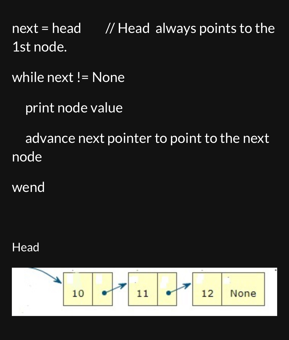 Create the following Lined List in Marie. Add