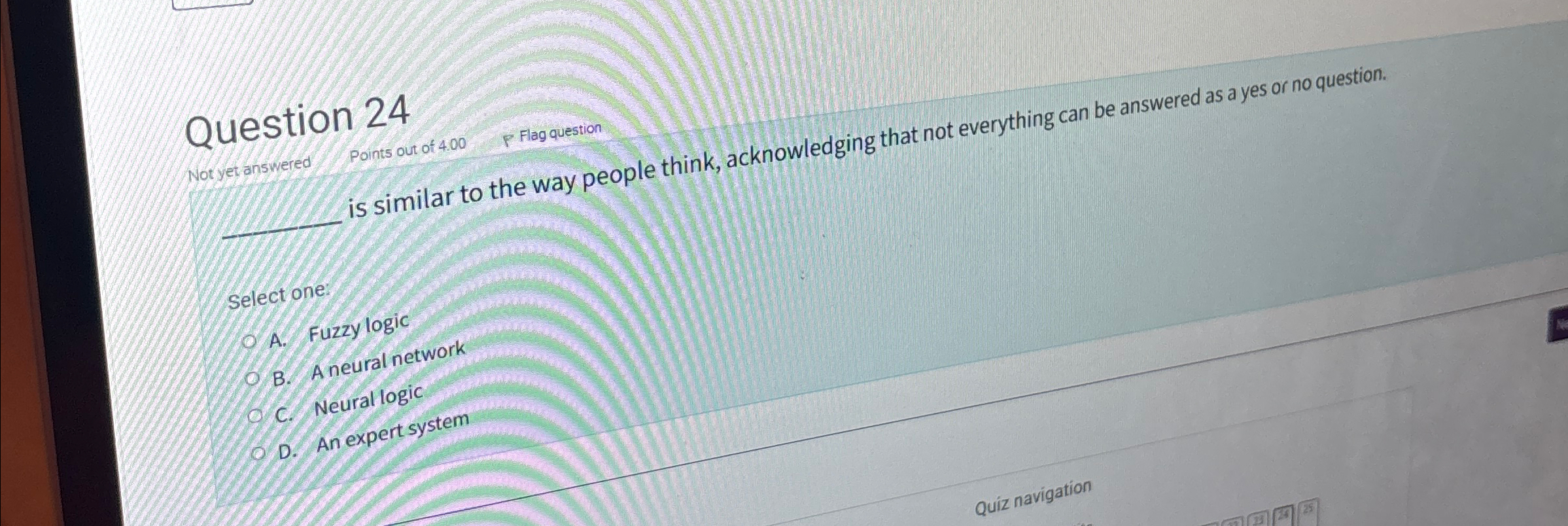 Question 2 4 Not yet answered points out of 4 . 0