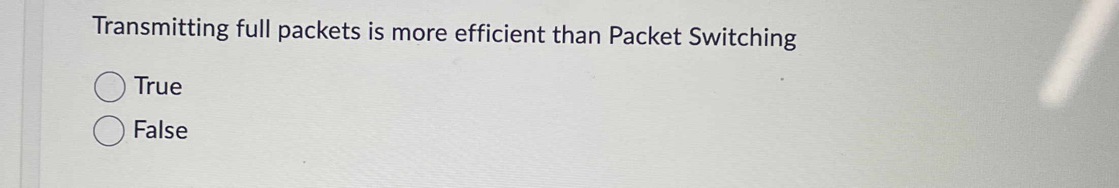 Transmitting full packets is more efficient than