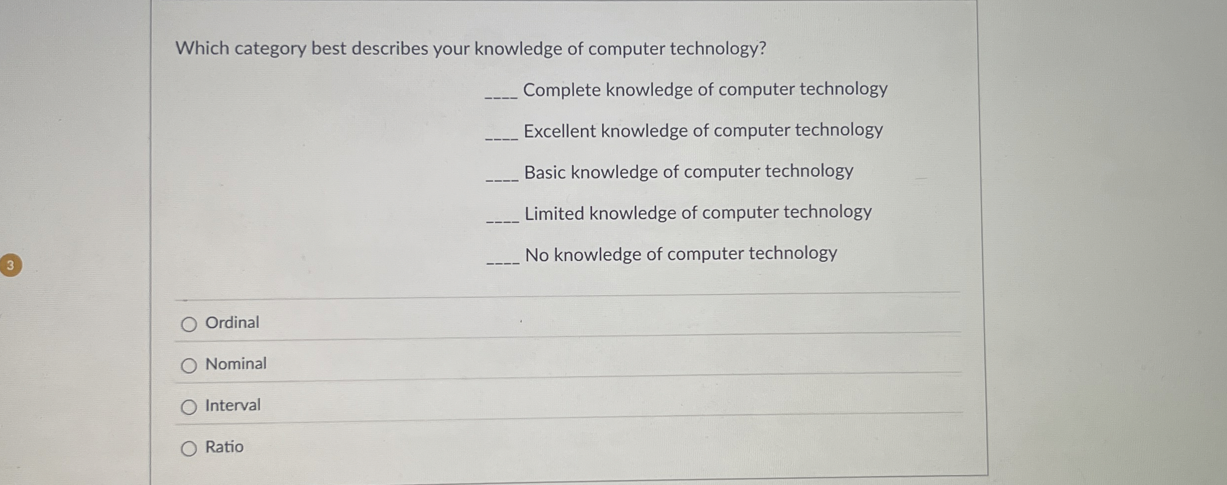 Which category best describes your knowledge of