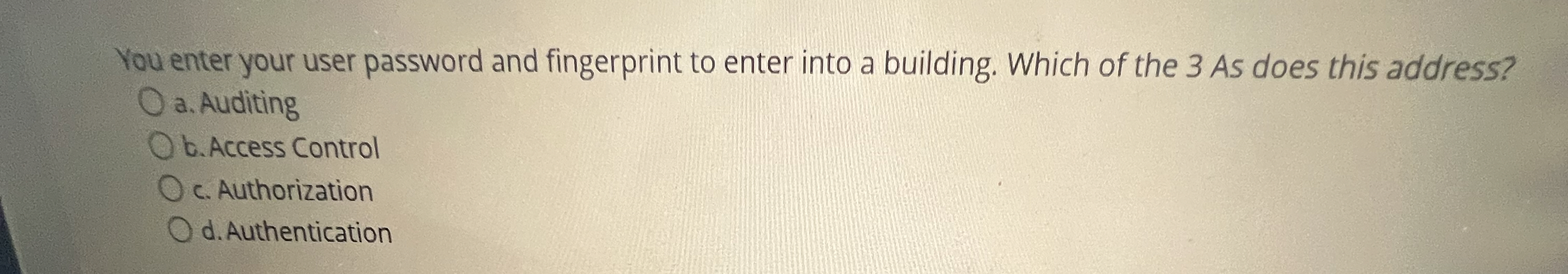 You enter your user password and fingerprint to