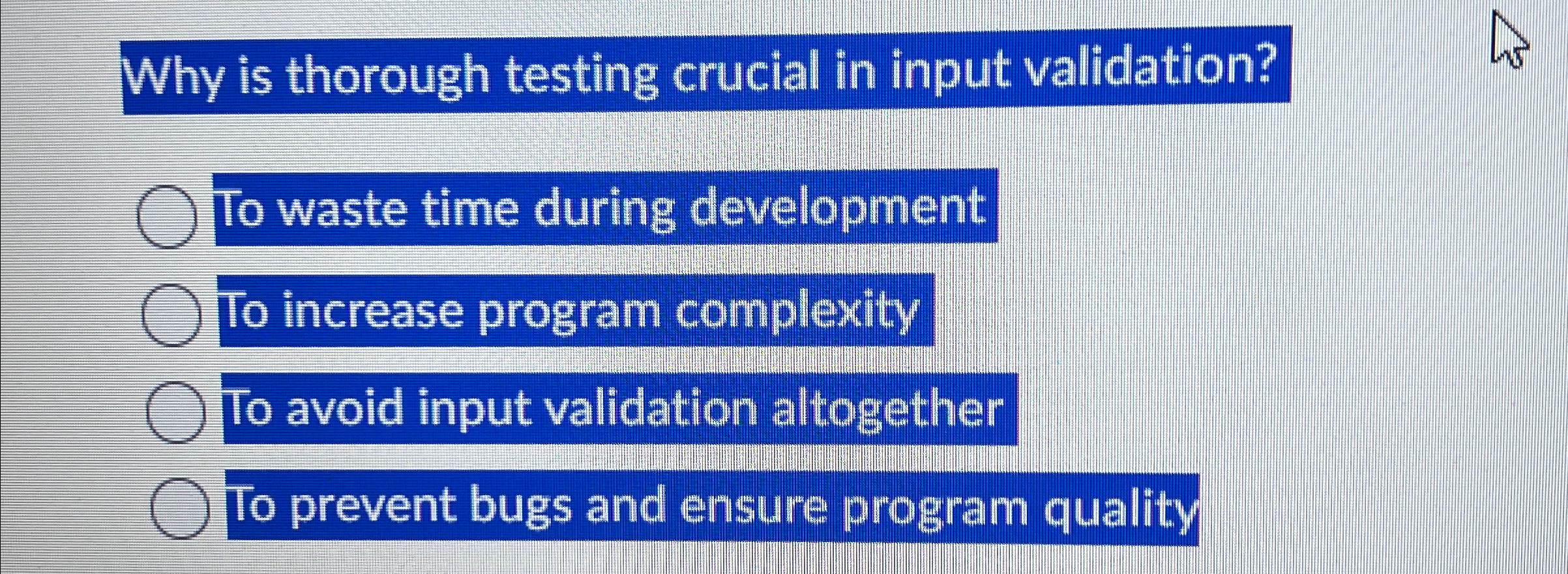 Why is thorough testing crucial in input