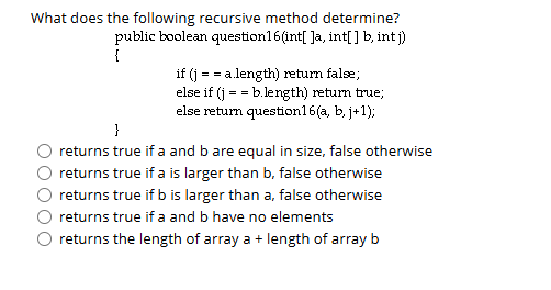 What does the following recursive method