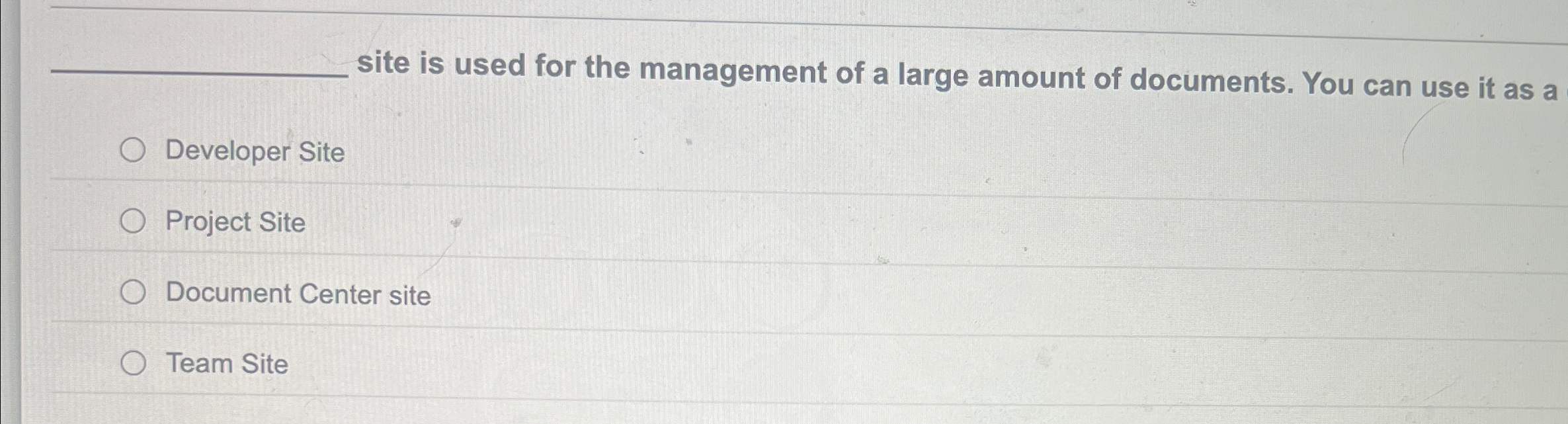 site is used for the management of a large amount