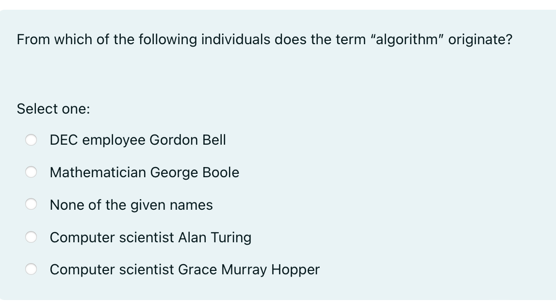 From which of the following individuals does the