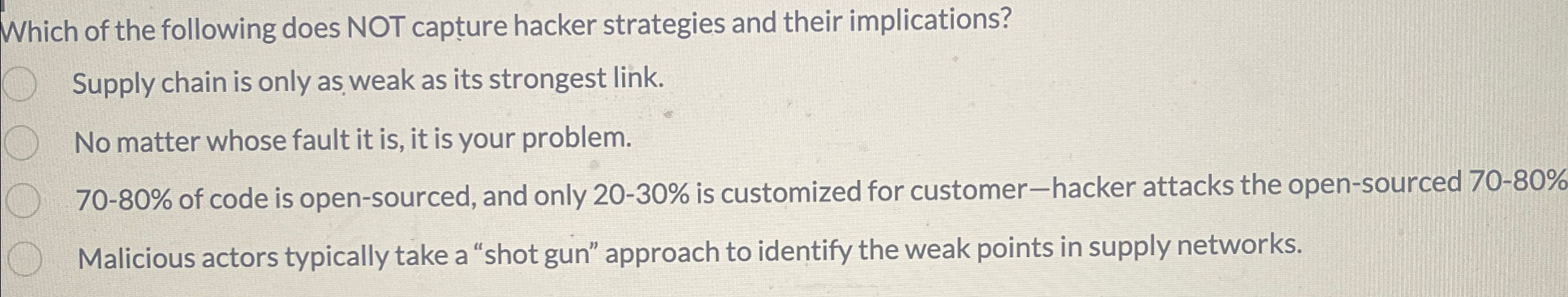 Which of the following does NOT capture hacker