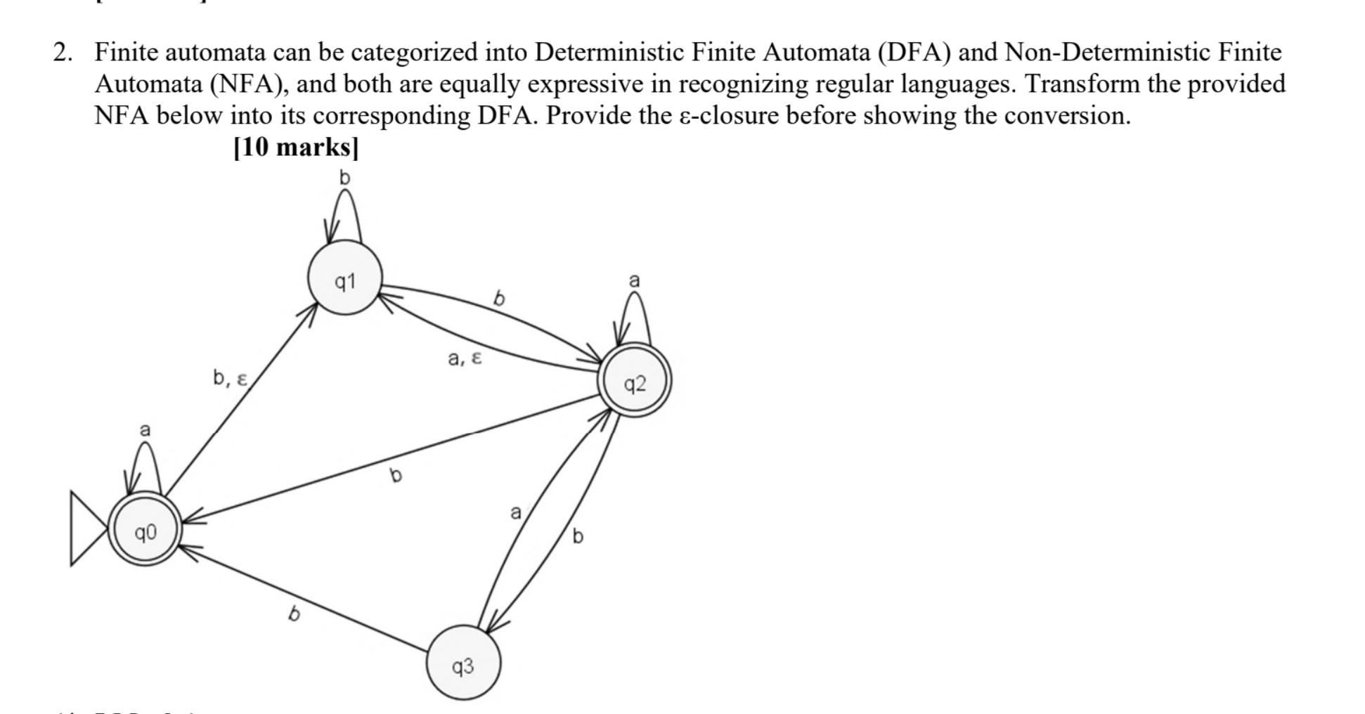 Please use a diagram Finite automata can be