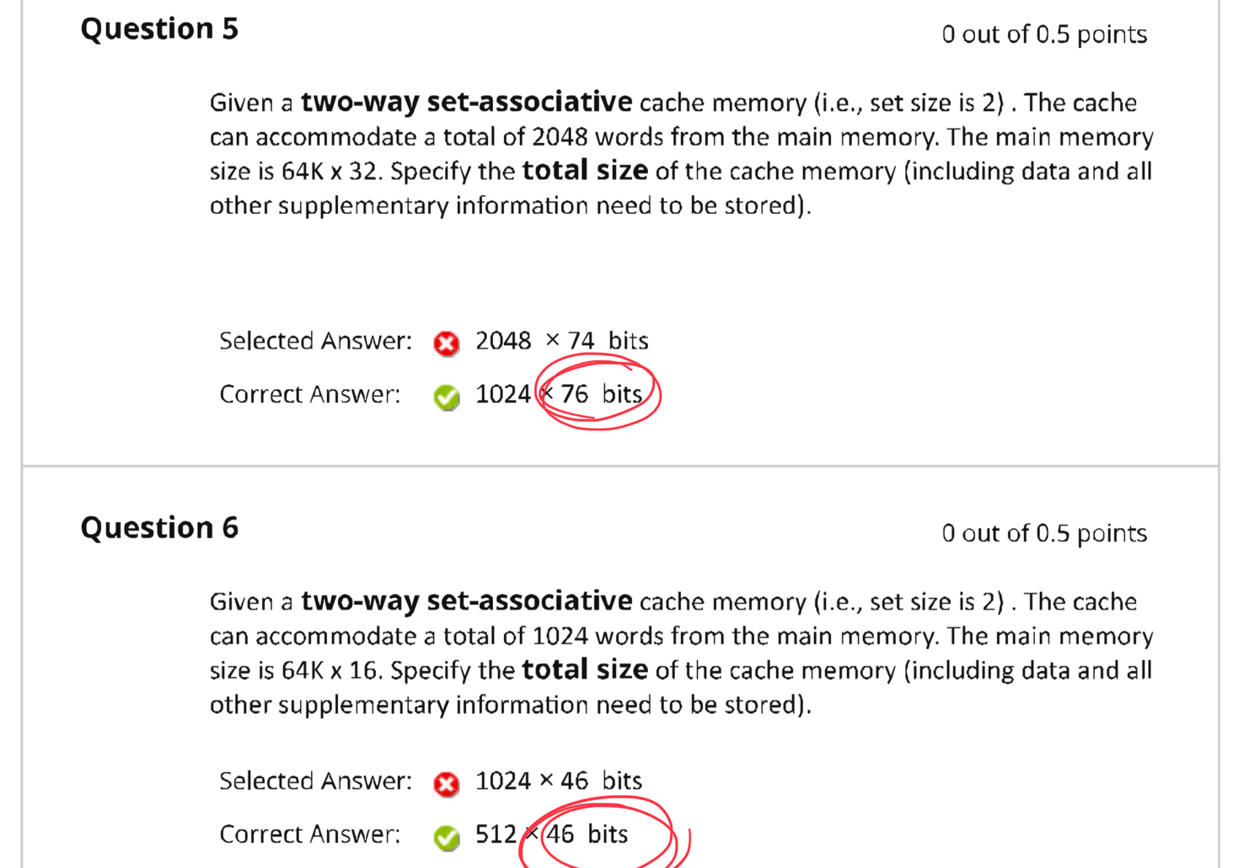 How to calculate the bits ( circled in red ) ?