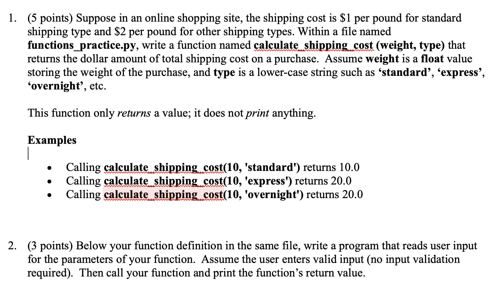 1 . Suppose in an online shopping site, the