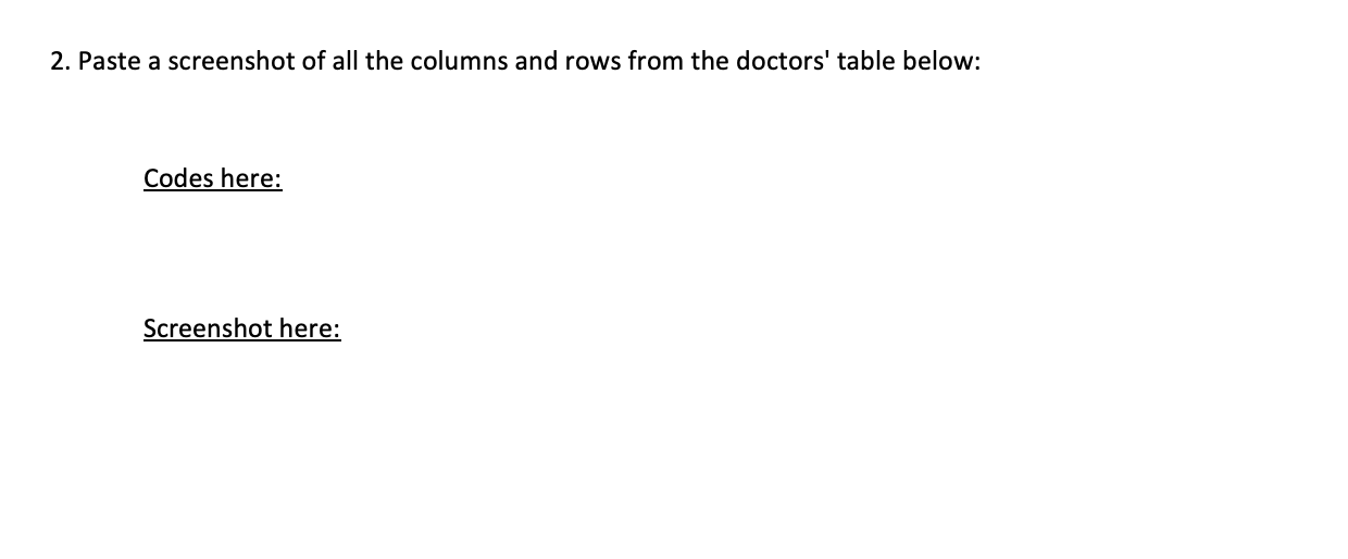 Paste a screenshot of all the columns and rows