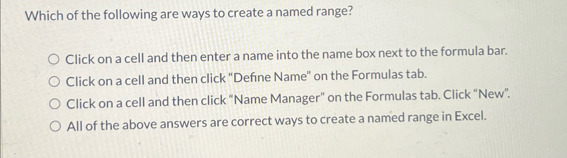 Which of the following are ways to create a named