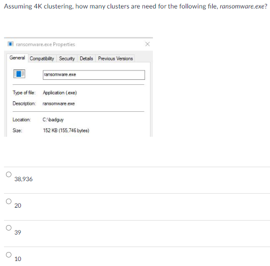 Assuming 4 K clustering, how many clusters are