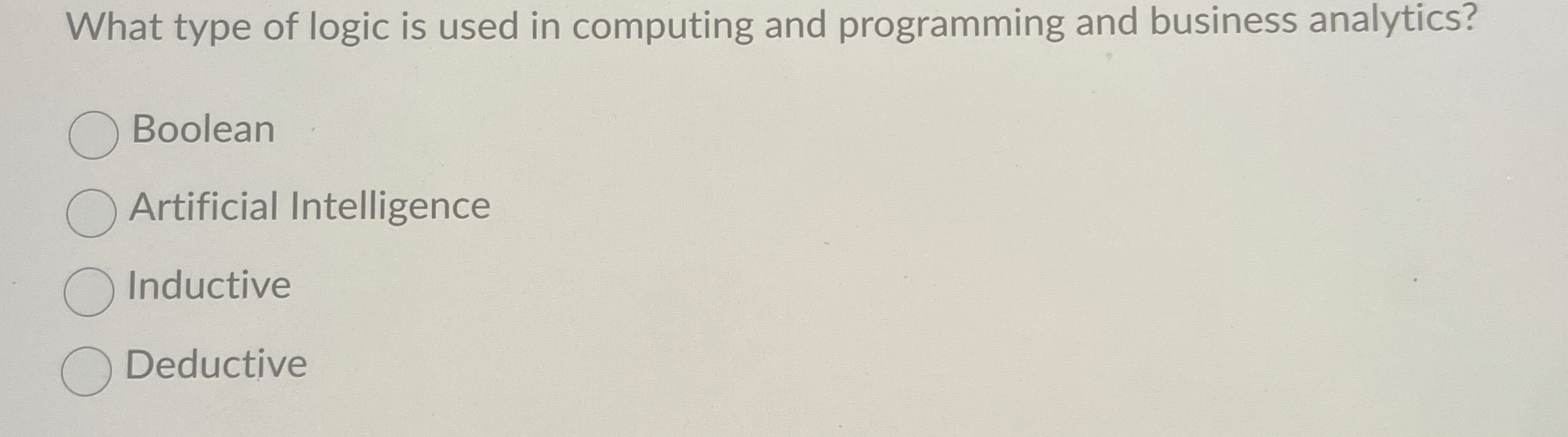 What type of logic is used in computing and