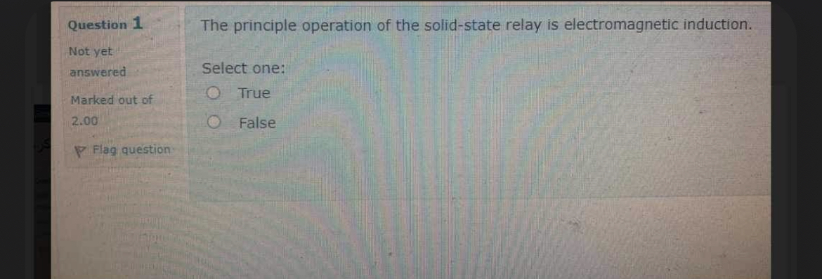 Question 1 The principle operation of the solid -