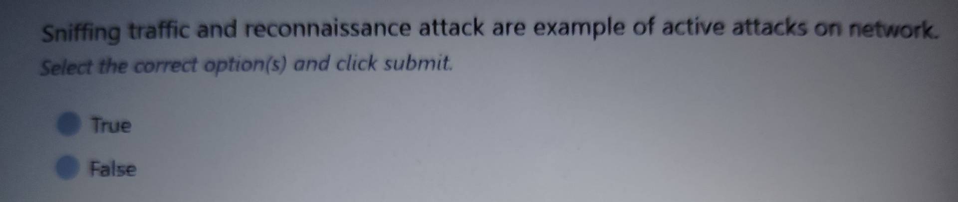 Sniffing traffic and reconnaissance attack are