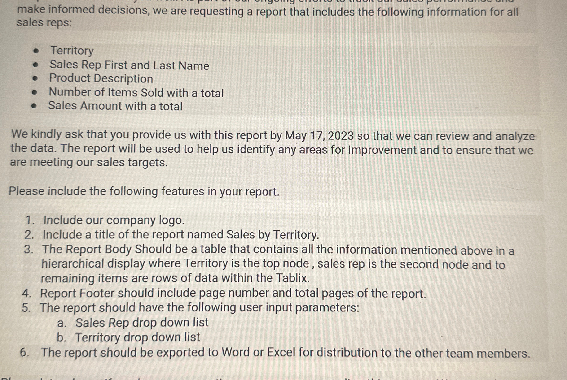 I meed help writing a query for requesting a