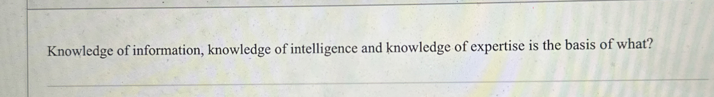 Knowledge of information, knowledge of