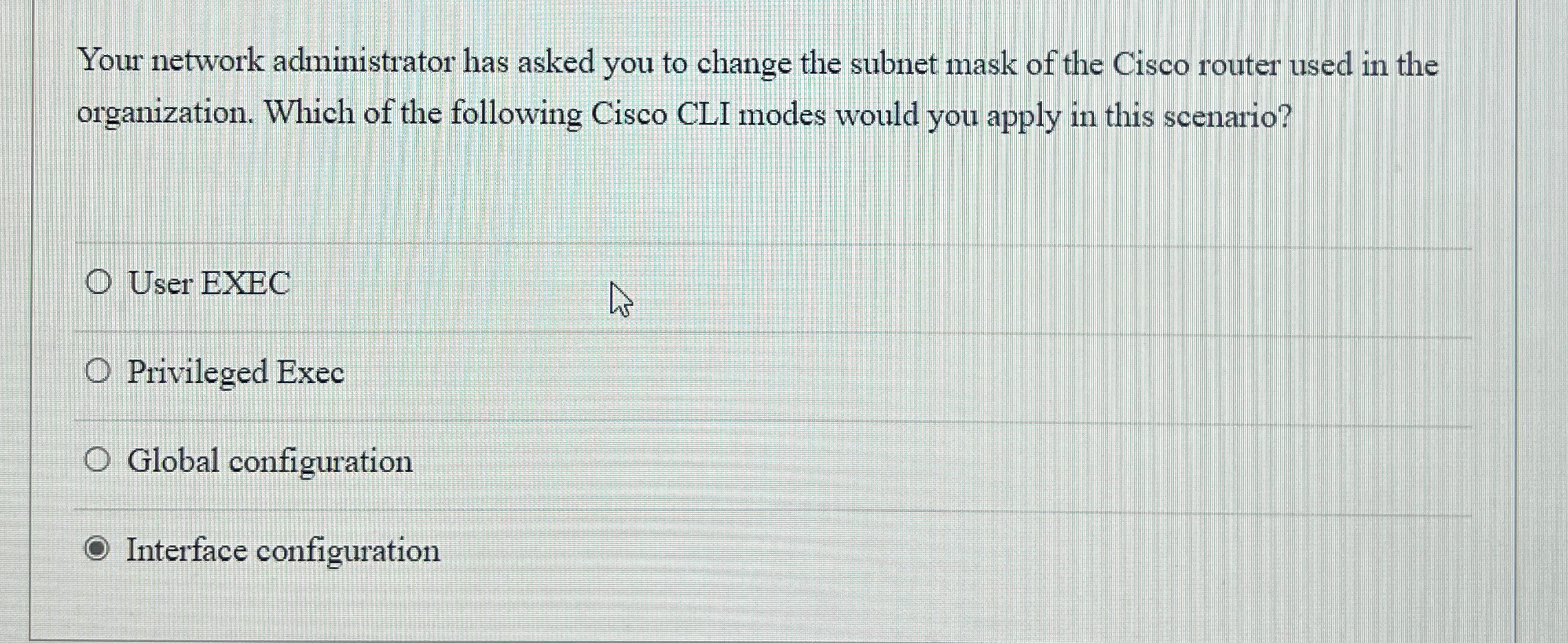 Your network administrator has asked you to