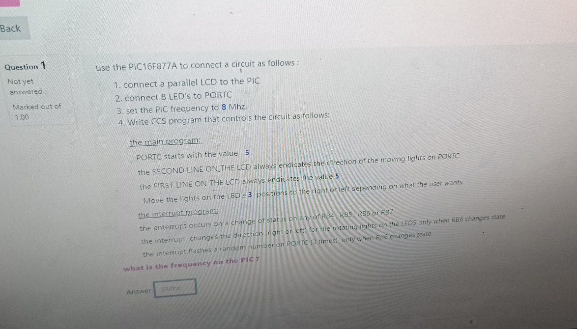 use the PIC 1 6 F 8 7 7 A to connect a circuit as