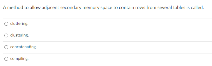 A method to allow adjacent secondary memory space