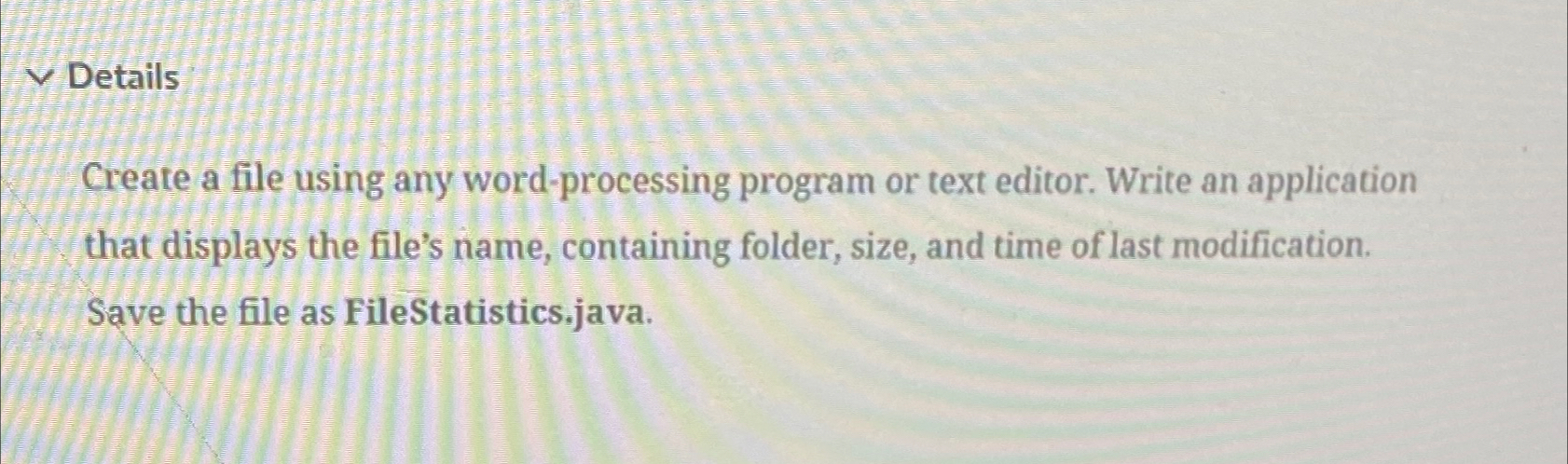 Details Create a file using any word - processing