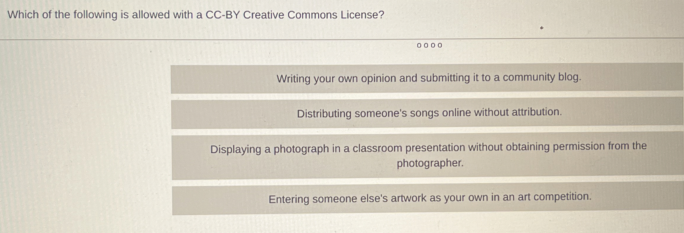 Which of the following is allowed with a CC - BY