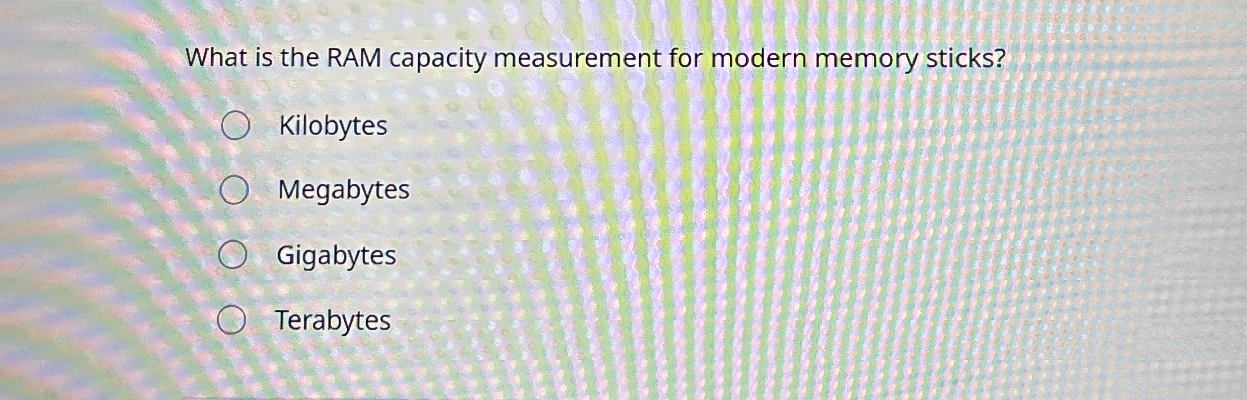 What is the RAM capacity measurement for modern