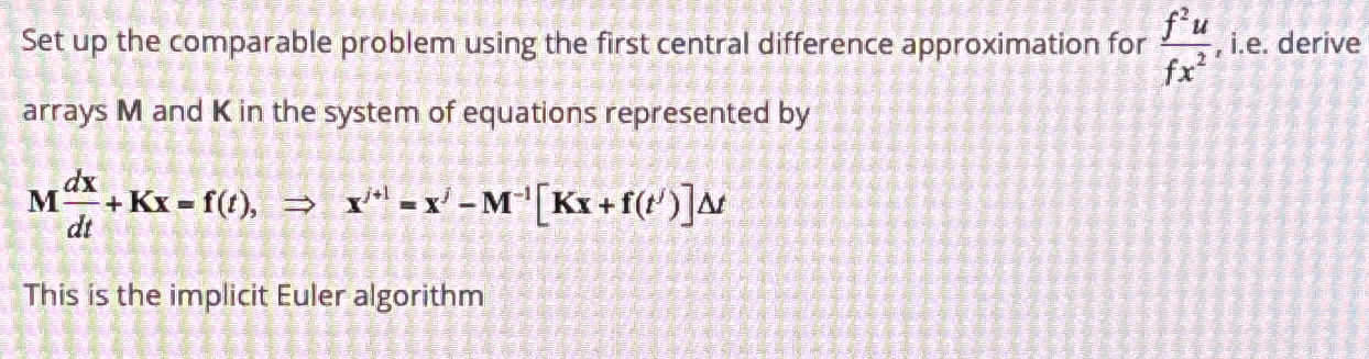 Set up the comparable problem using the first