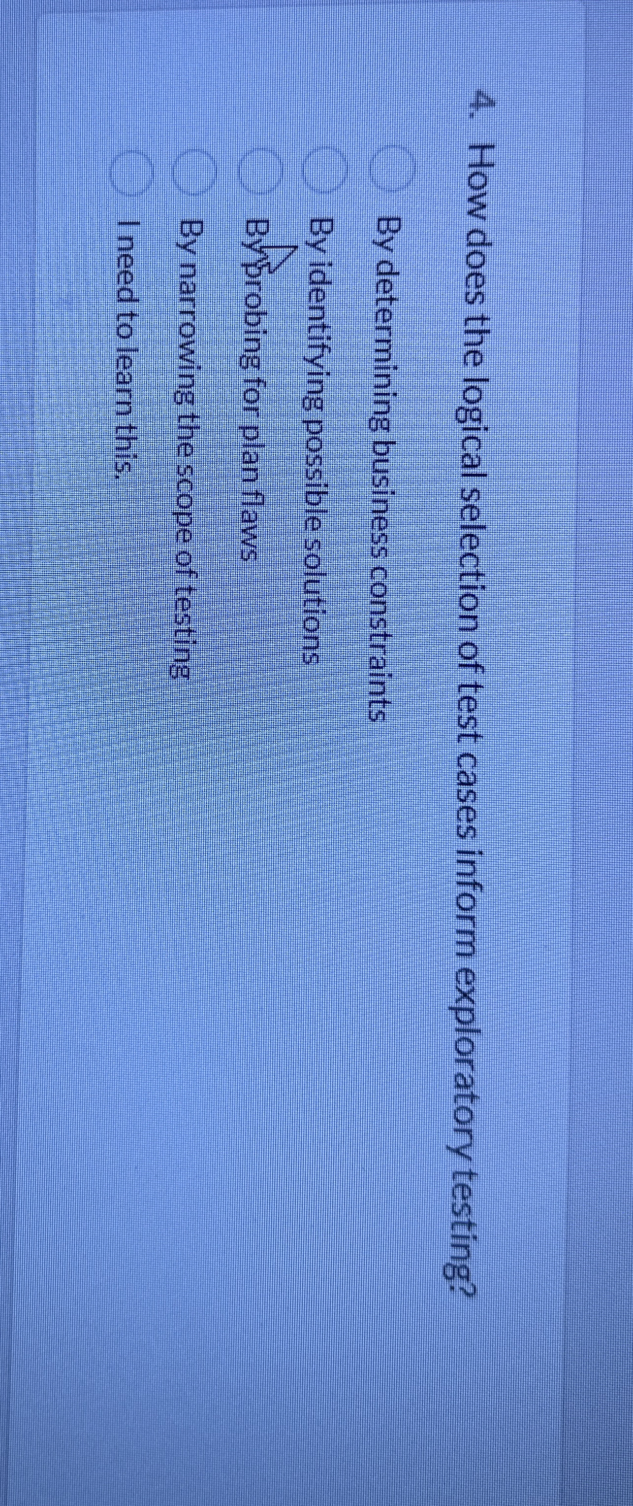 How does the logical selection of test cases