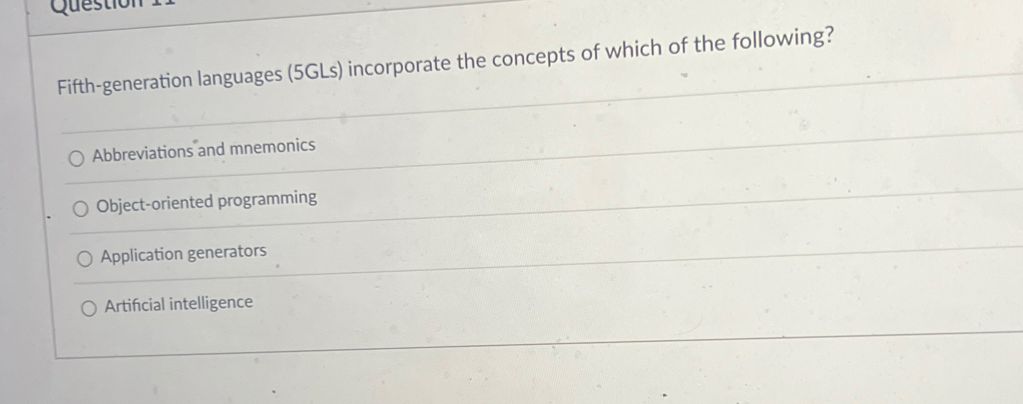 Fifth - generation languages ( 5 GLs )