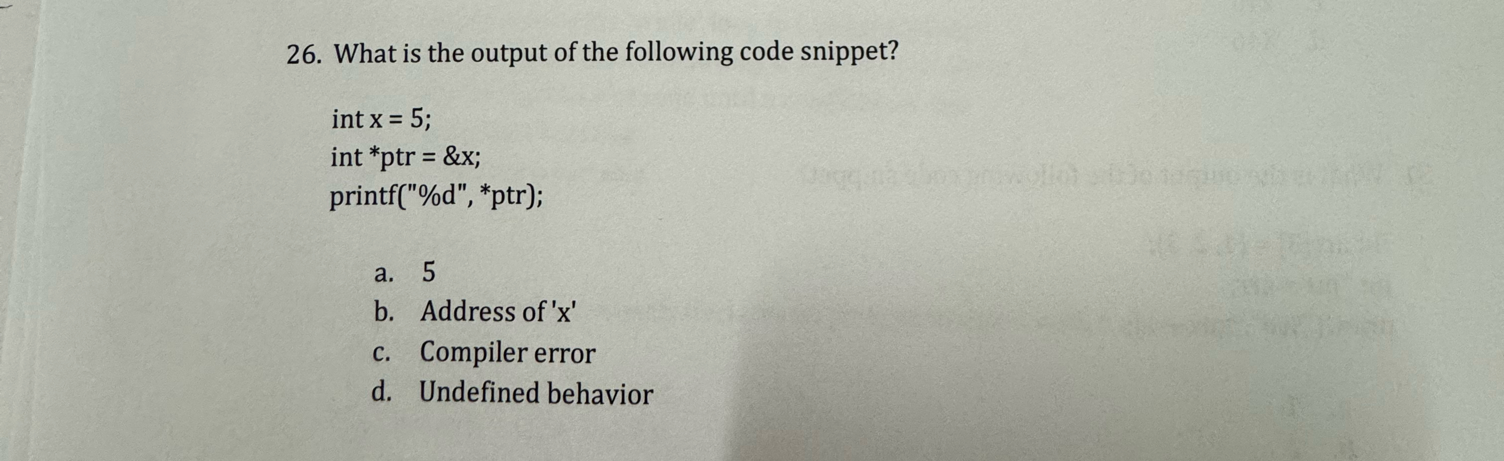 What is the output of the following code snippet?