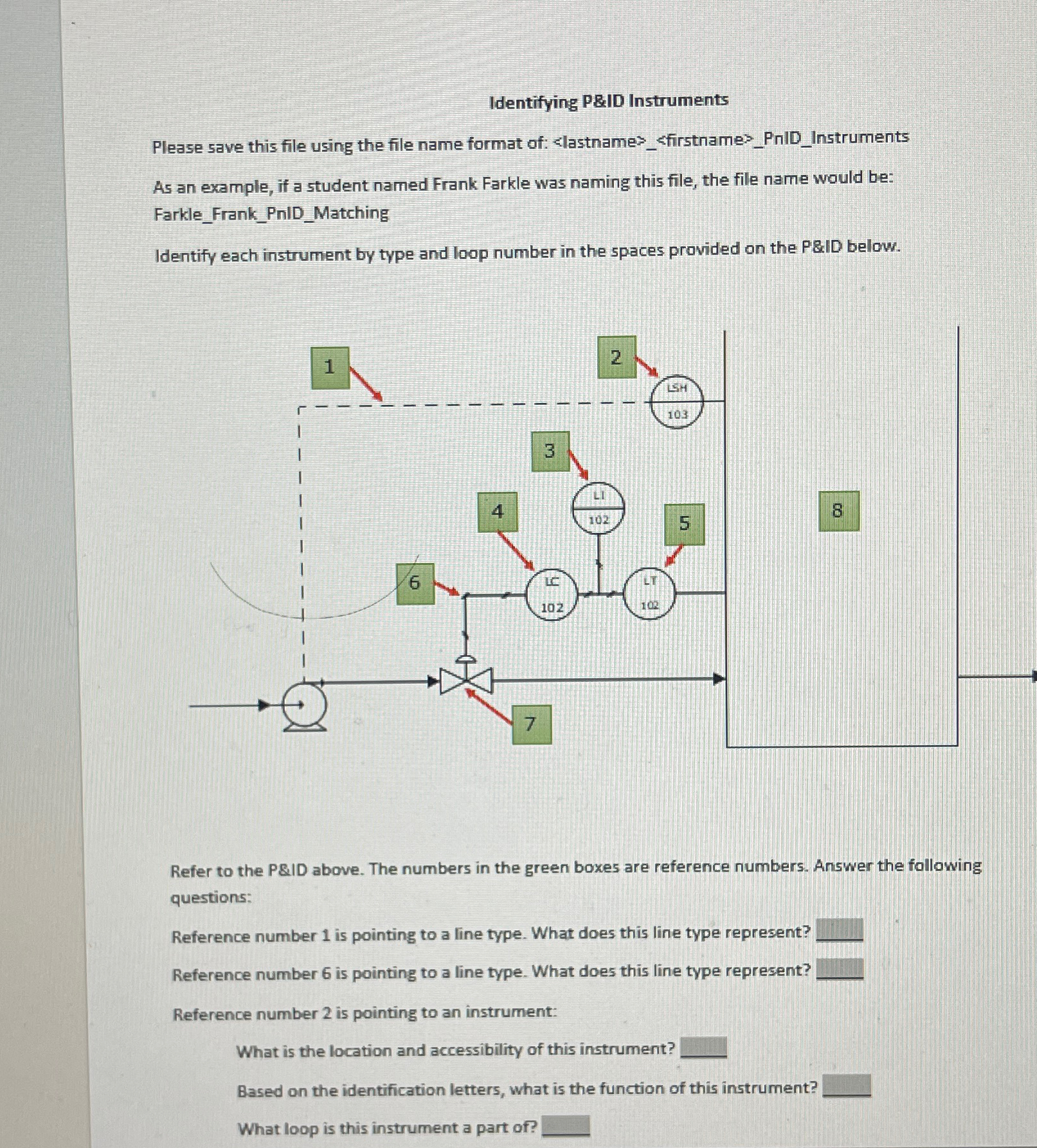 Identifying P&ID Instruments Please save this